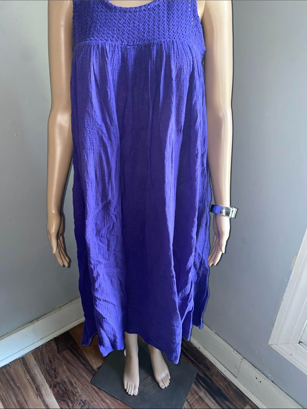 Women's Sleeveless Purple Midi Dress